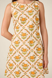 Princess Highway - Luxe Marigold Shift Dress - cream