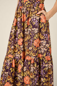 Princess Highway - Adelaide Floral Prairie Dress - plum