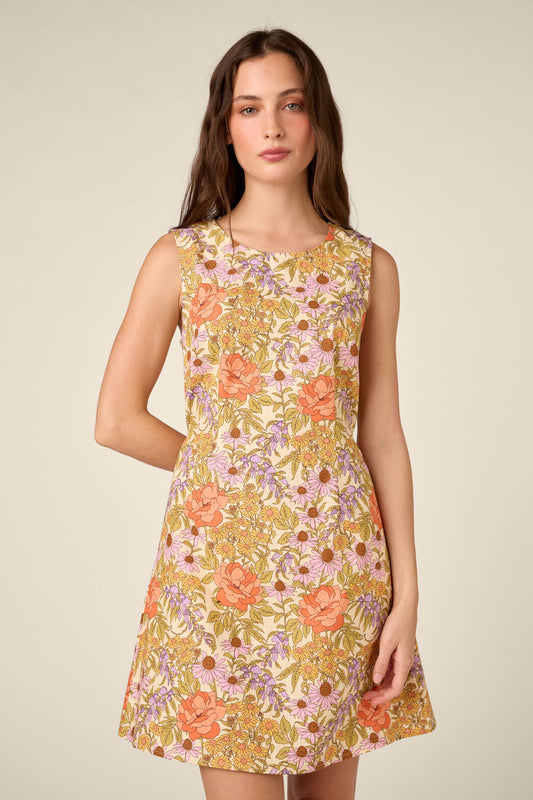 Princess Highway - Adelaide Floral Shift Dress - cream