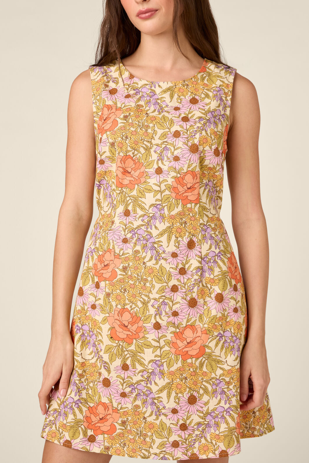 Princess Highway - Adelaide Floral Shift Dress - cream
