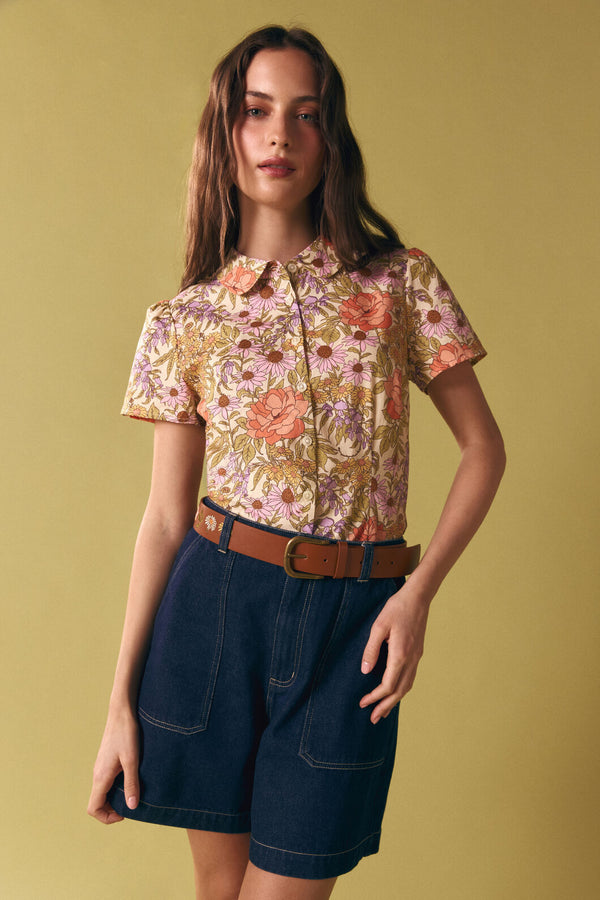 Princess Highway - Adelaide Floral Blouse - cream
