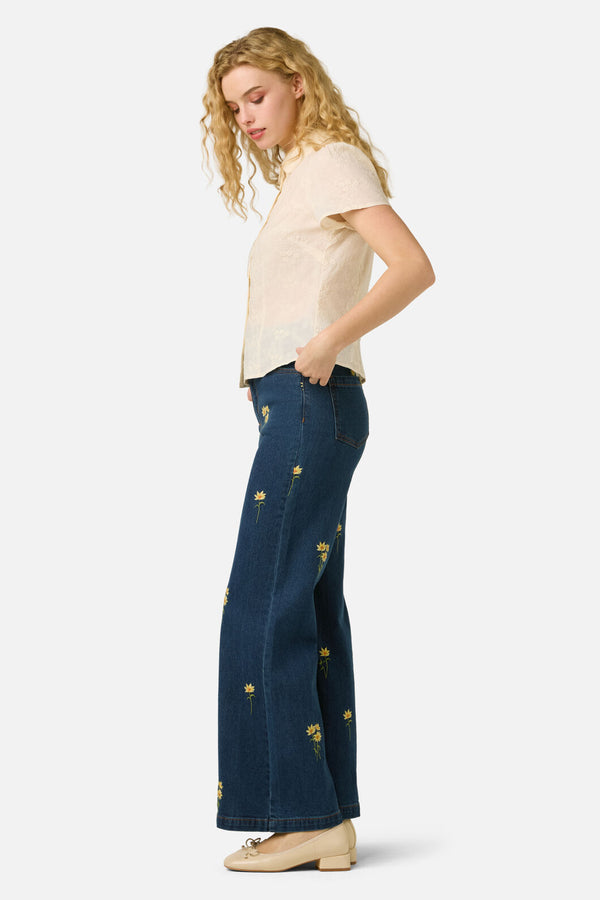 Princess Highway - Talia Broderie Blouse - cream