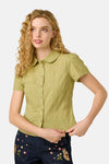 Princess Highway - Talia Broderie Blouse - olive