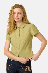 Princess Highway - Talia Broderie Blouse - olive
