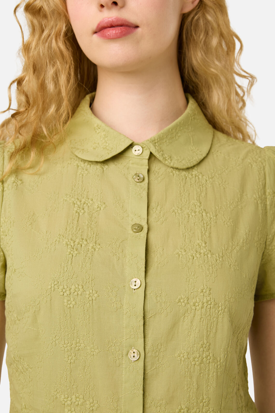 Princess Highway - Talia Broderie Blouse - olive