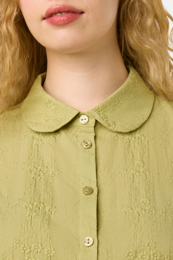 Princess Highway - Talia Broderie Blouse - olive