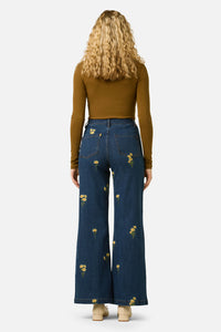 Princess Highway - Goldie Embroidered Jean - blue-denim