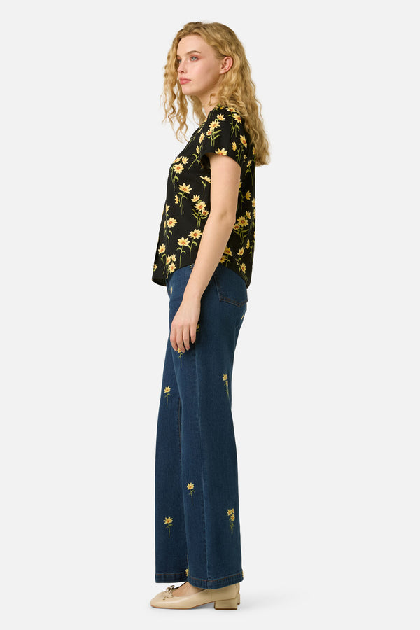 Princess Highway - Goldie Daisy Blouse - black
