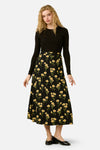 Princess Highway - Goldie Daisy Midi Skirt - black