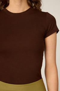 Princess Highway - Andie Classic 90'S Tee - chocolate