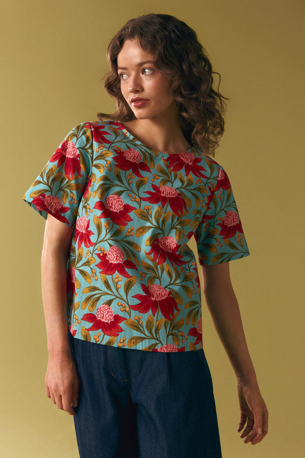 Princess Highway - Waratah Short Sleeve Top - teal