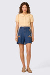 Princess Highway - Sweet Dogs Embroidered Shorts - blue-denim