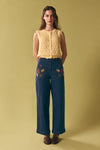 Princess Highway - Gumnut Flora Embroidered Jean - blue-denim