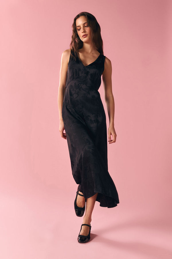 Princess Highway - Nina Embossed Slip Dress - black