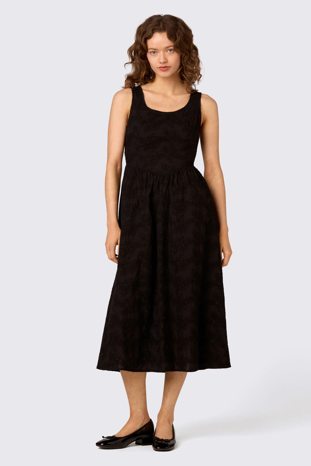 Princess Highway - Bethany Broderie Midi Dress - black