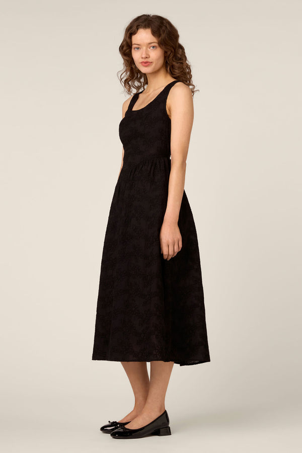Princess Highway - Bethany Broderie Midi Dress - black