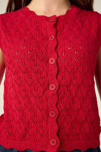 Princess Highway - Thea Lacey Knit Vest - red