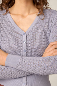 Princess Highway - Ida Lace Knit Cardigan - blue