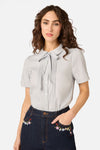 Princess Highway - Lizzy Short Sleeve Blouse - blue