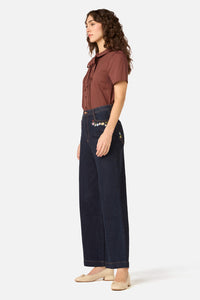 Princess Highway - Lizzy Short Sleeve Blouse - chocolate