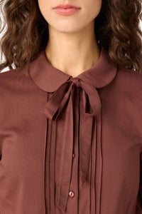 Princess Highway - Lizzy Short Sleeve Blouse - chocolate