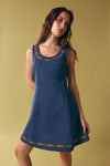 Princess Highway - Marie Embroidered Denim Dress - blue-denim