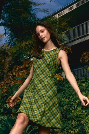 Princess Highway - Edwina Check Mini Dress - green