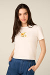 Princess Highway - Sunflower Printed Tee - off-white