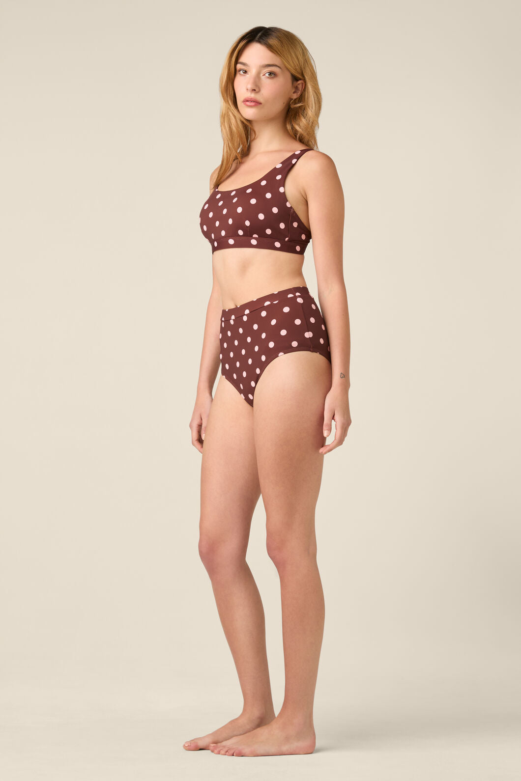 Princess Highway - Polka dot Bikini Bottom - chocolate