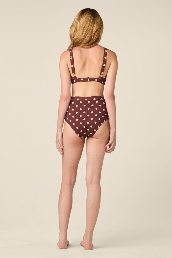 Princess Highway - Polka dot Bikini Bottom - chocolate
