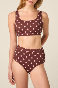 Princess Highway - Polka dot Bikini Bottom - chocolate