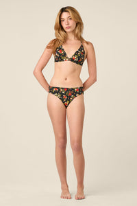 Princess Highway - Posy Floral Tri Bikini Top - black