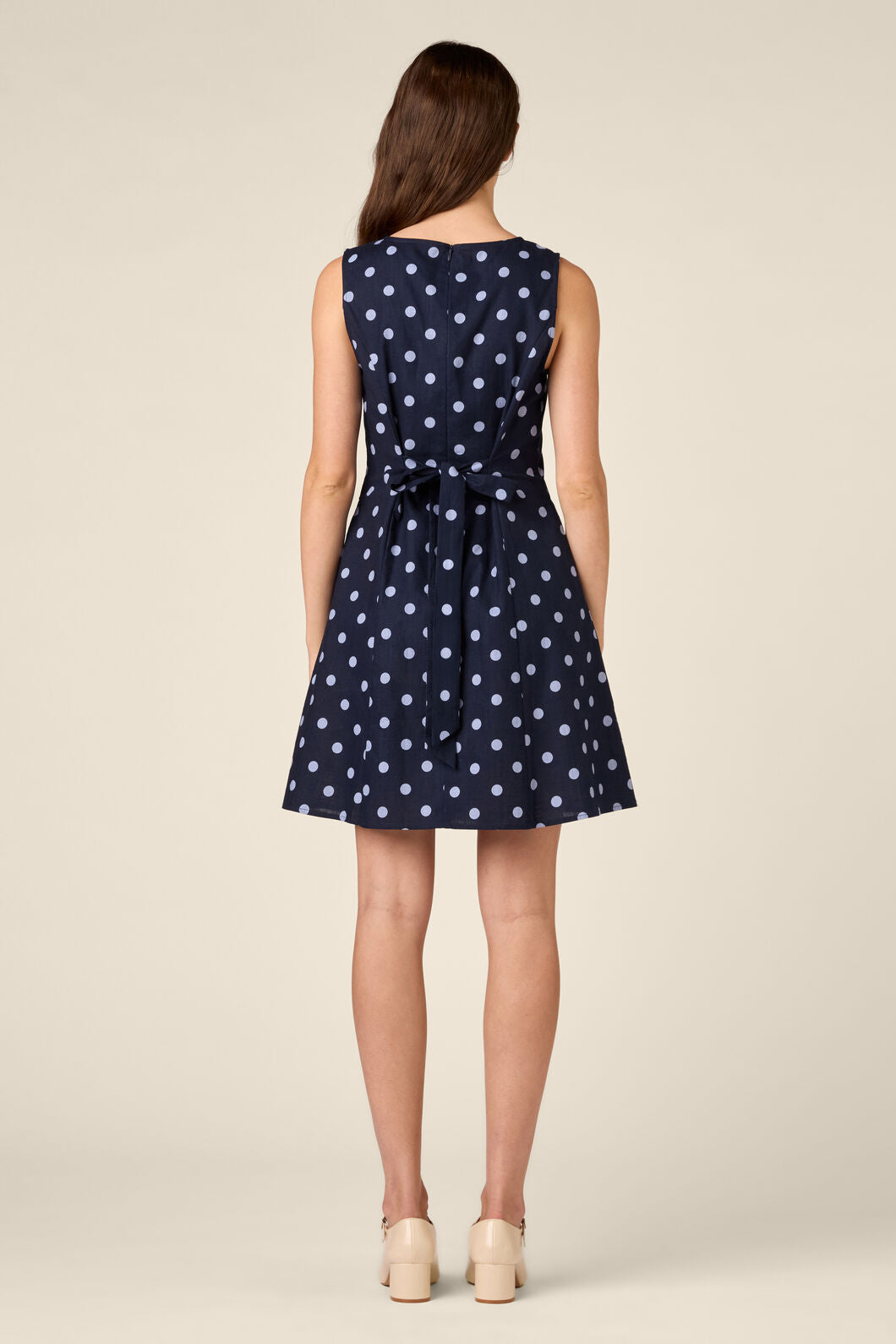 Princess Highway - Mia Polka Dot Mini Dress - navy