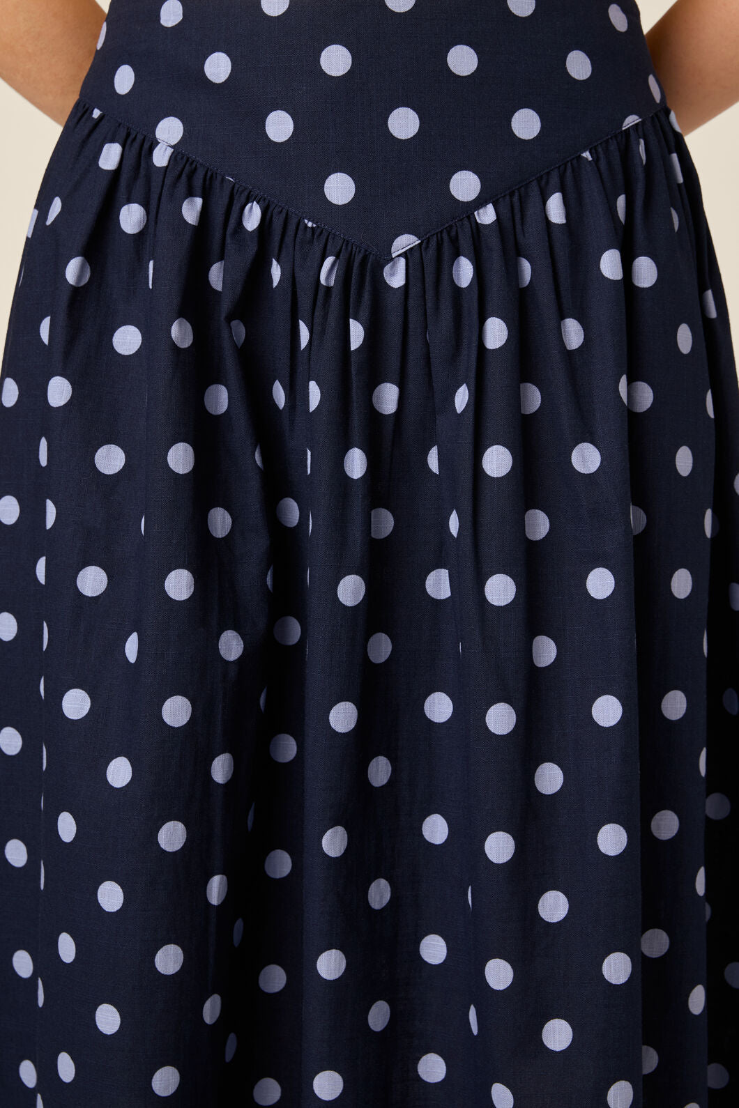 Princess Highway - Mia Polka Dot Midi Skirt - navy