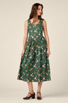 Princess Highway - Native Bee & Floral Midi Dress - green