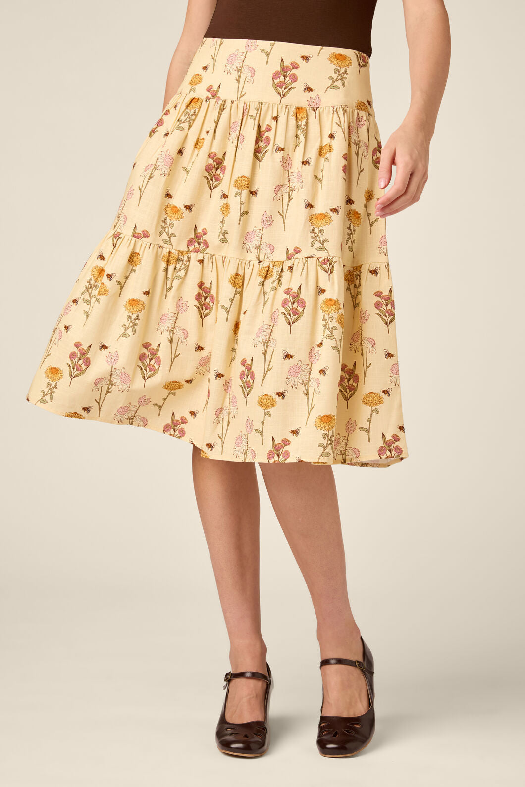 Princess Highway - Native Bee & Flora Skirt - lemon