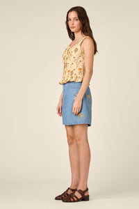 Princess Highway - Native Bee & Flora Corset Top - lemon