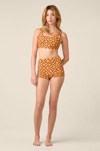 Princess Highway - Mimi Geo Bikini Top - chocolate