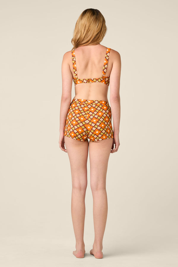 Princess Highway - Mimi Geo Bikini Top - chocolate