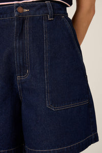 Princess Highway - Reece Denim Short - dark-denim
