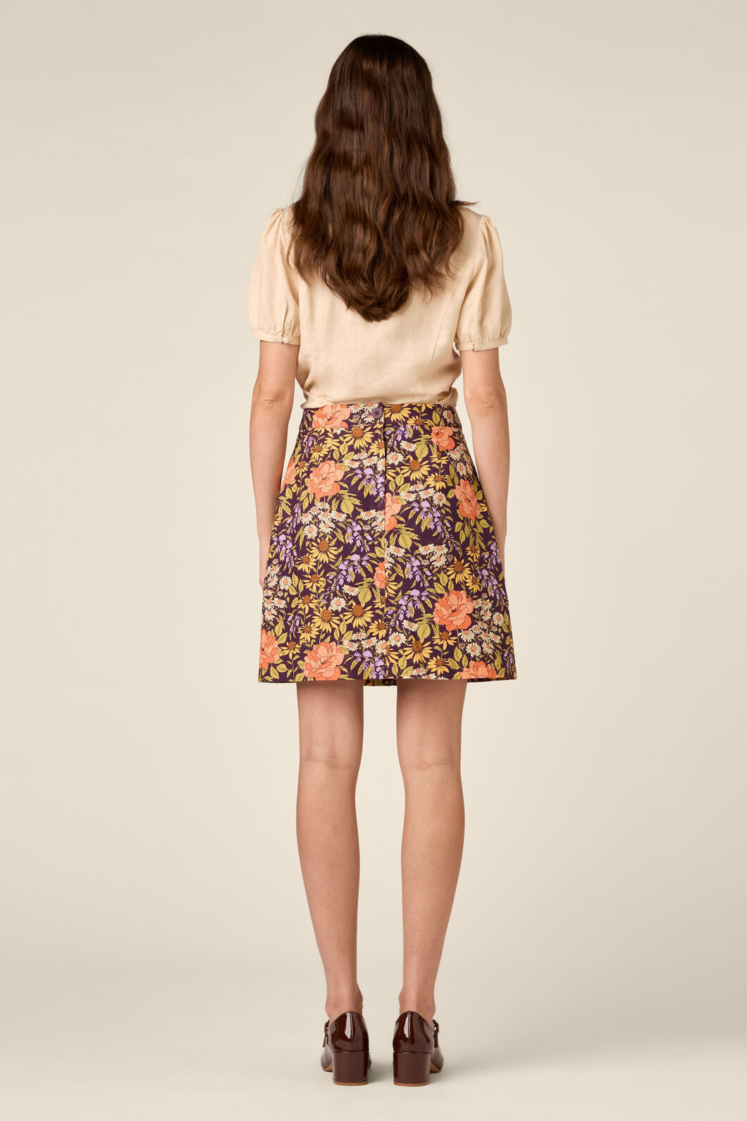 Princess Highway - Adelaide Floral Mini Skirt - plum