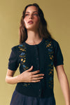 Princess Highway - Chloe Embroidered Cardigan - navy