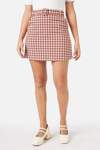 Princess Highway - Gelati Gingham Skirt - pink-chocolate
