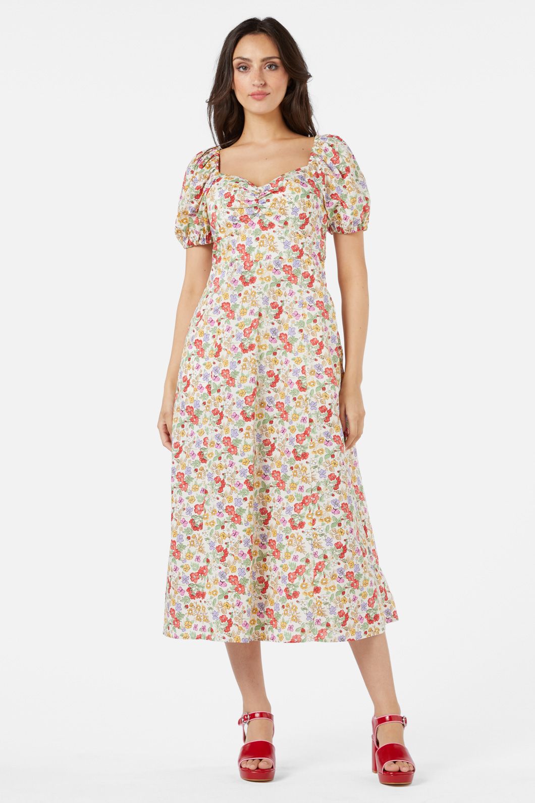 Ella Flora Midi Dress Princess Highway