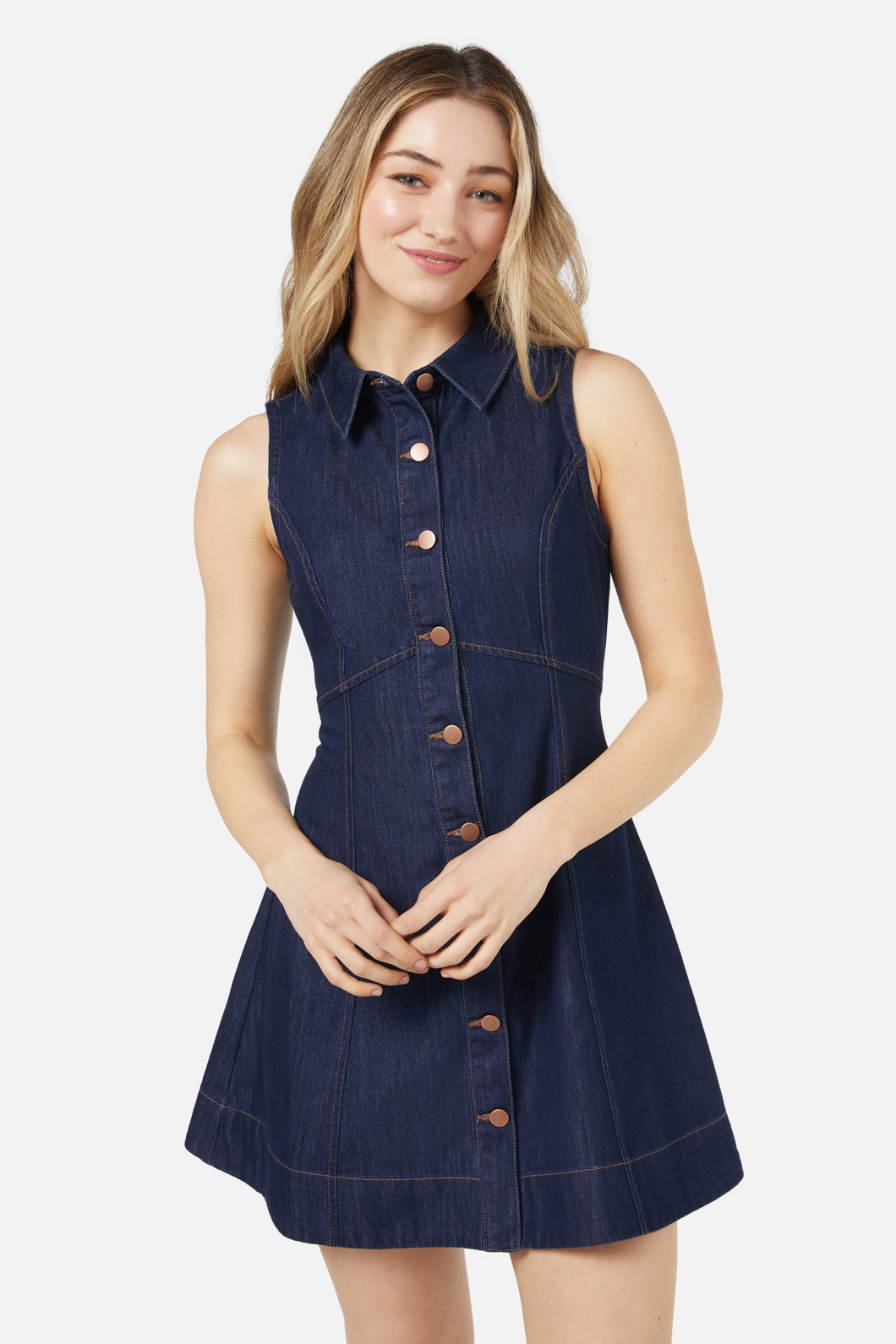 princess highway denim dress Folk Art Denim Dress Princess Highway