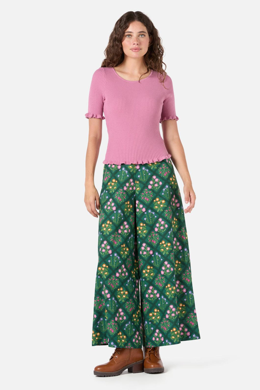 Maya Ruffle Rib Knit Top – Princess Highway