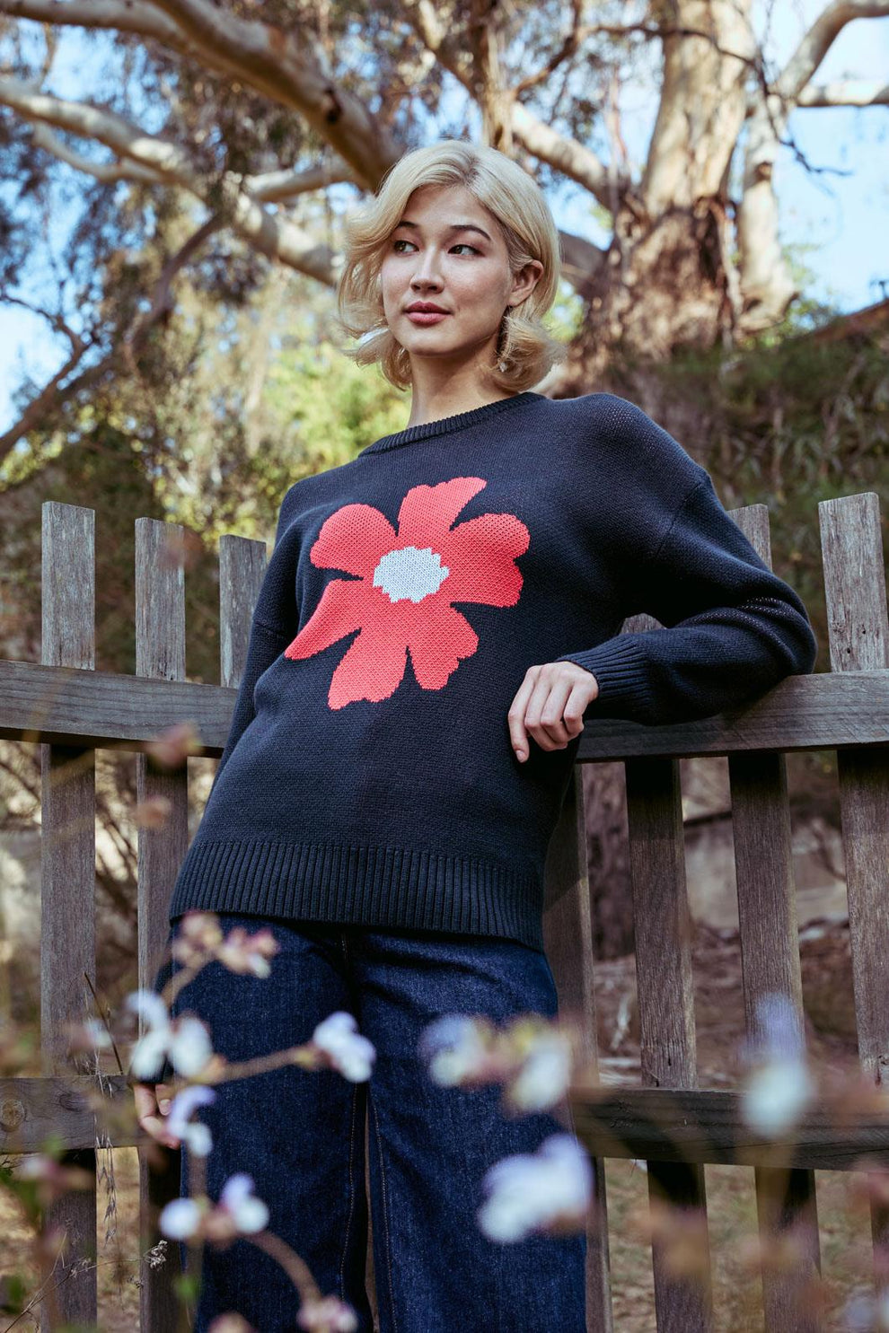 Big Flower Knit Jumper  Princess Highway