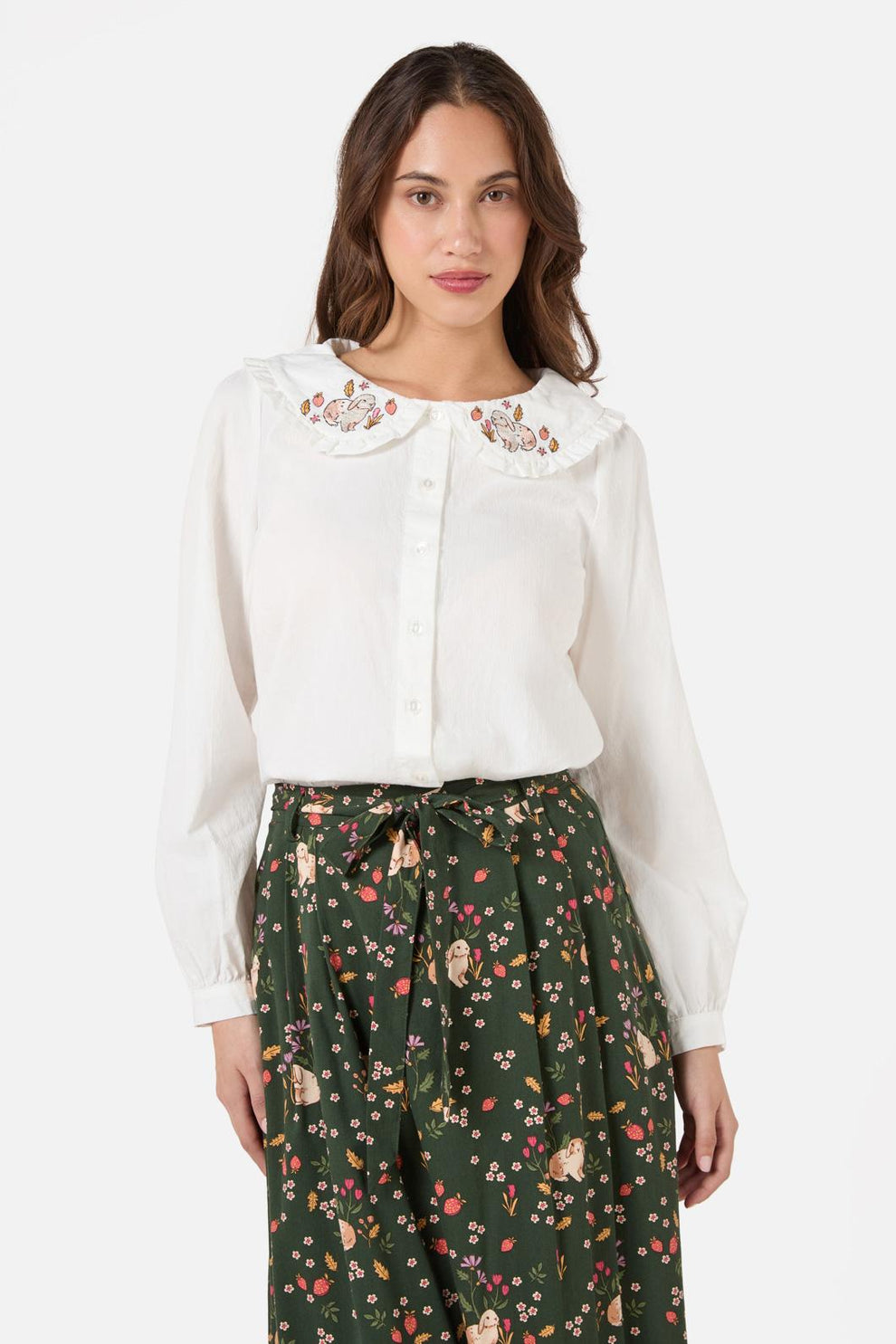 Rabbit Embroidered Blouse – Princess Highway