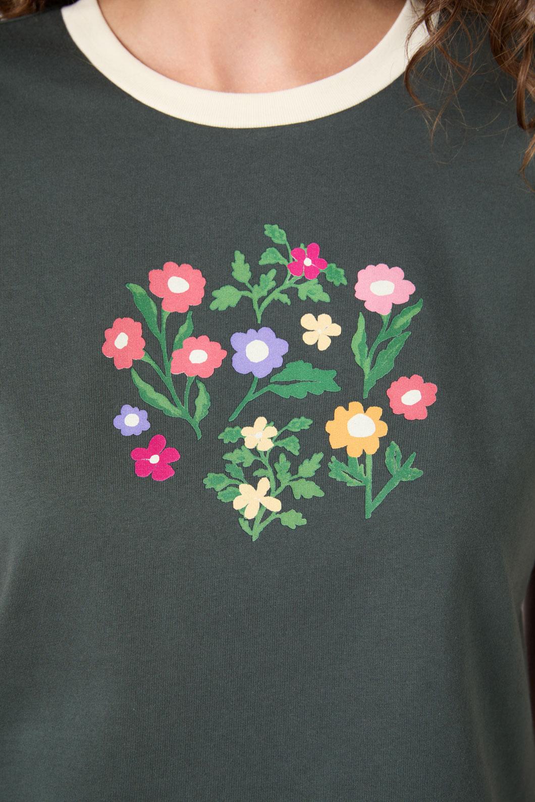 Lattice Flower Baby Tee