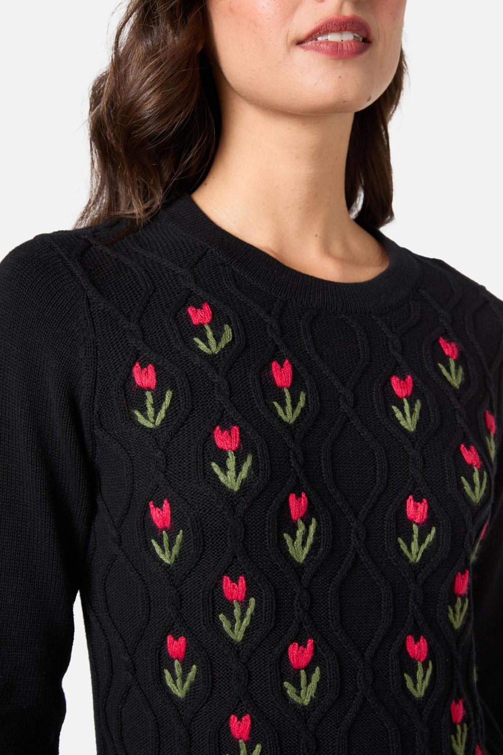 Pomodoro  Chevron Lace Jumper Tulip